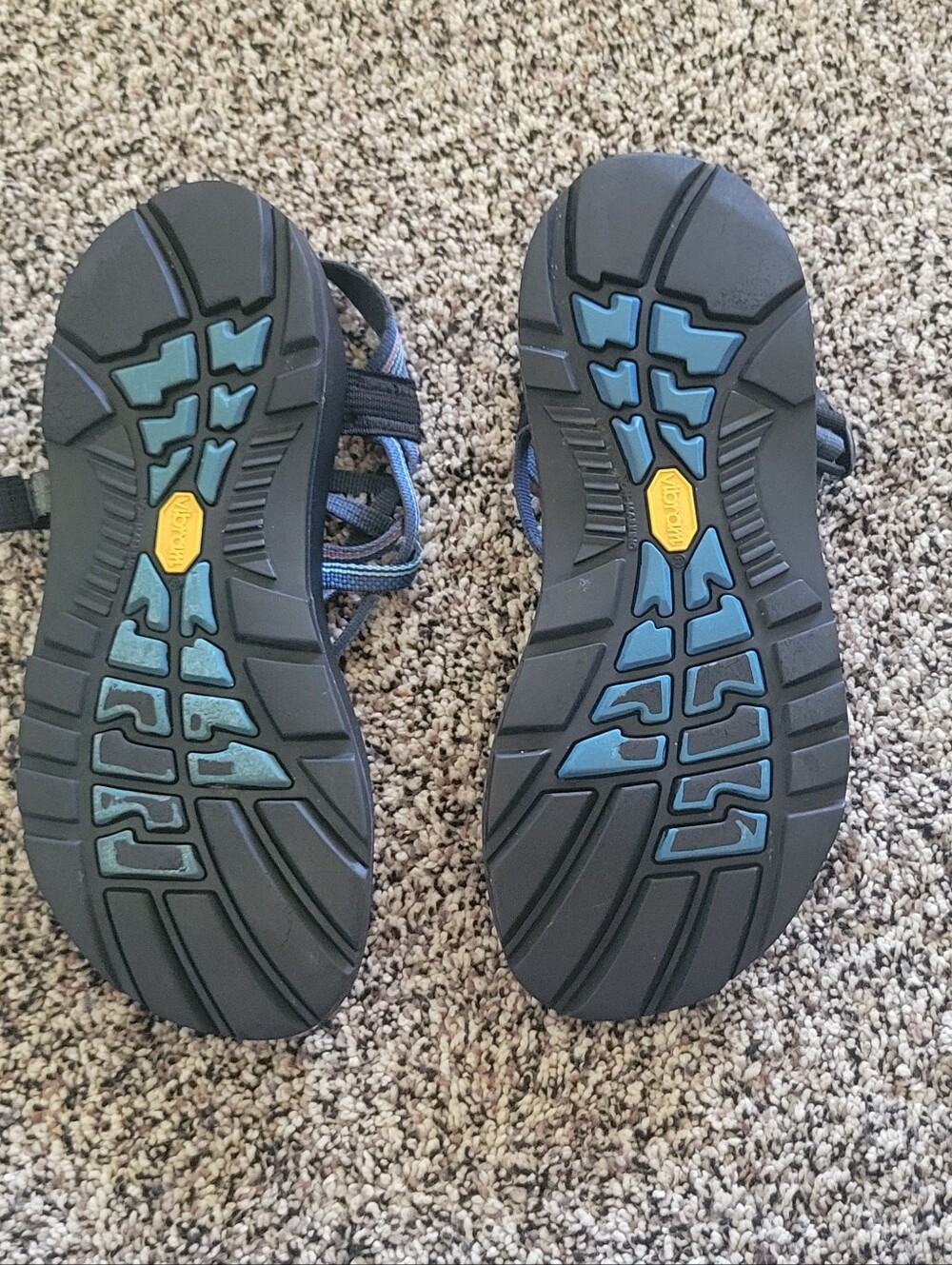 Chaco Strappy Outdoor Sandals - Blue/Plum Stripes - Picture 3 of 4